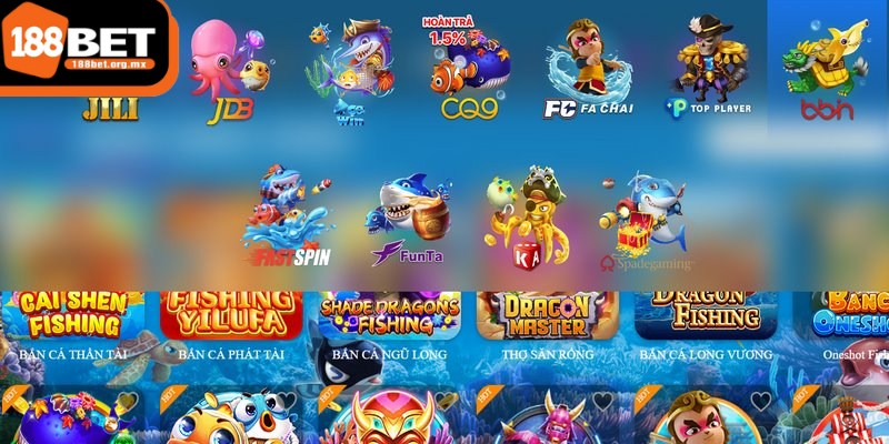 Sảnh bắn cá 188BET là một trong những khu vực game trực tuyến cực kỳ nổi bật