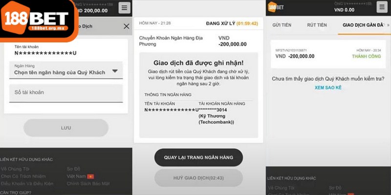 Rút tiền 188BET - Hướng dẫn rút tiền trong một nốt nhạc 3 188BET tạo nên sự yêu thích thông qua quy trình rút tiền đơn giản